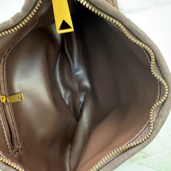 Commense Woven Brown Hobo Shoulder Bag • Knot Handle - Picture 8 of 10